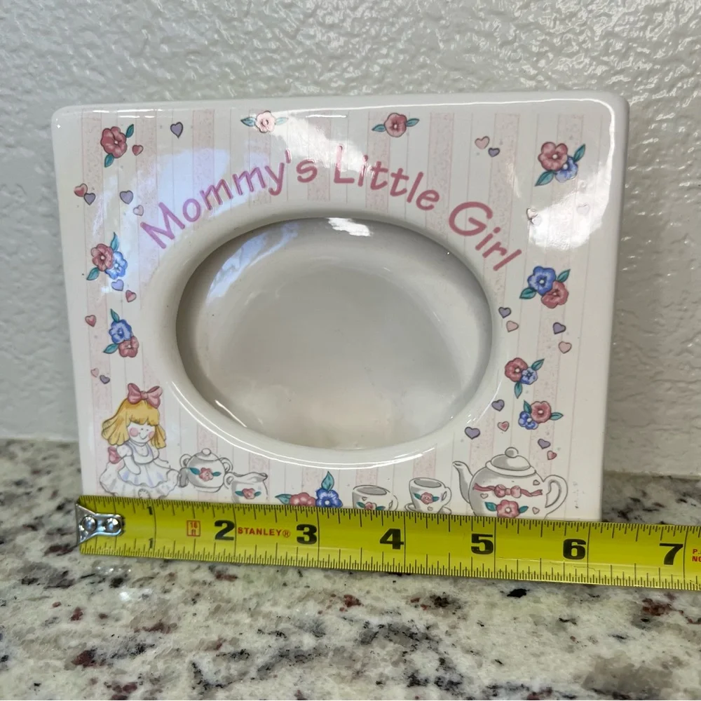 Russ Berrie & Co‎ Mommy’s Little Girl Ceramic Picture Frame Vintage #15960 baby